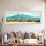 Lubango, Angola Panoramic Travel Poster Canvas Print, Lubango, Angola Painting, Angola Art, Lubango Panoramic Travel Art, Travel Painting