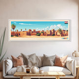 Luxor, Egypt Travel Poster Panoramic Canvas Print, Luxor, Egypt Painting, Egypt Art, Luxor Travel Art, Guest Room Painting