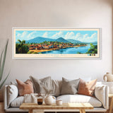 Panoramic Travel Poster Maneah, Guinea Canvas Print, Maneah, Guinea Painting, Guinea Art, Maneah Travel Art, Guest Room Painting