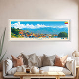 Manizales, Colombia Panoramic Travel Poster Canvas Print, Manizales, Colombia Painting, Colombia Art, Manizales Travel Art, Guest Room Painting