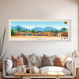 Maroua, Cameroon Panoramic Travel Poster Canvas Print, Maroua, Cameroon Painting, Cameroon Art, Maroua Panoramic Travel Art, Travel Painting