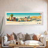 Mexicali, Mexico Panoramic Travel Poster Canvas Print, Mexicali, Mexico Painting, Mexico Art, Mexicali Panoramic Travel Art, Travel Painting