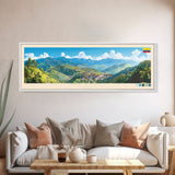 Panoramic Travel Poster Milagro, Ecuador Canvas Print, Milagro, Ecuador Painting, Ecuador Art, Milagro Travel Art, Guest Room Painting