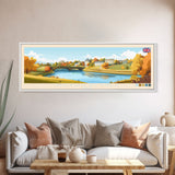 Milton Keynes, England Panoramic Travel Poster Canvas Print, Milton Keynes, England Painting, England Art, Milton Keynes Panoramic Travel Art, Travel Painting