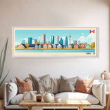 Milton, Canada Panoramic Travel Poster Canvas Print, Milton, Canada Painting, Canada Art, Milton Travel Art, Guest Room Painting