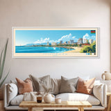 Mombasa, Kenya Travel Poster Panoramic Canvas Print, Mombasa, Kenya Painting, Kenya Art, Mombasa Travel Art, Guest Room Painting