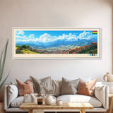 Montero, Bolivia Panoramic Travel Poster Canvas Print, Montero, Bolivia Painting, Bolivia Art, Montero Travel Art, Guest Room Painting