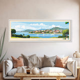 Mwanza, Tanzania Panoramic Travel Poster Canvas Print, Mwanza, Tanzania Painting, Tanzania Art, Mwanza Panoramic Travel Art, Travel Painting