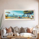 Nakuru, Kenya Travel Poster Panoramic Canvas Print, Nakuru, Kenya Painting, Kenya Art, Nakuru Travel Art, Guest Room Painting