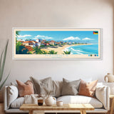 Nampula, Mozambique Panoramic Travel Poster Canvas Print, Nampula, Mozambique Painting, Mozambique Art, Nampula Panoramic Travel Art, Travel Painting