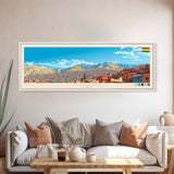 Oruro, Bolivia Panoramic Travel Poster Canvas Print, Oruro, Bolivia Painting, Bolivia Art, Oruro Panoramic Travel Art, Travel Painting