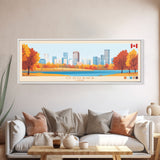 Oshawa, Canada Travel Poster Panoramic Canvas Print, Oshawa, Canada Painting, Canada Art, Oshawa Travel Art, Guest Room Painting