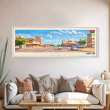 Ouagadougou, Burkina Faso Panoramic Travel Poster Canvas Print, Ouagadougou, Burkina Faso Painting, Burkina Faso Art, Ouagadougou Panoramic Travel Art, Travel Painting