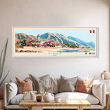 Piura, Peru Panoramic Travel Poster Canvas Print, Piura, Peru Painting, Peru Art, Piura Panoramic Travel Art, Travel Painting