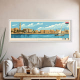 Porto Alegre, Brazil Panoramic Travel Poster Canvas Print, Porto Alegre, Brazil Painting, Brazil Art, Porto Alegre Travel Art, Living Room Painting