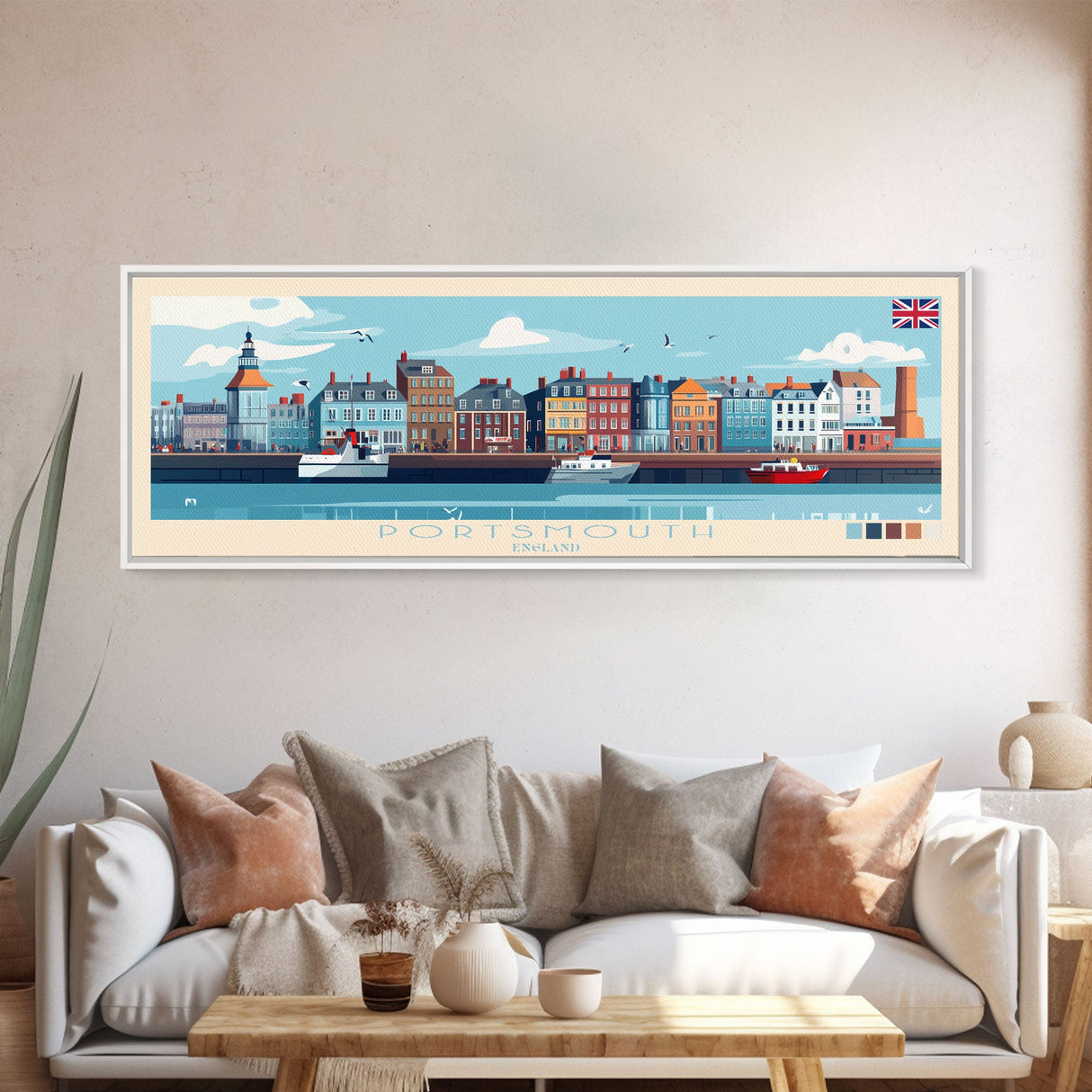 Port Sudan,  Sudan Panoramic Travel Poster Canvas Print, Port Sudan,  Sudan Painting,  Sudan Art, Port Sudan Travel Art, Guest Room Painting