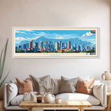 Randburg, South Africa Panoramic Travel Poster Canvas Print, Randburg, South Africa Painting, South Africa Art, Randburg Travel Art, Guest Room Painting