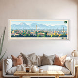 Rawalpindi, Pakistan Panoramic Travel Poster Canvas Print, Rawalpindi, Pakistan Painting, Pakistan Art, Rawalpindi Travel Art, Living Room Painting