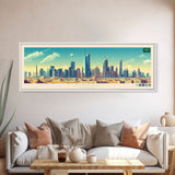 Panoramic Travel Poster Riyadh, Saudi Arabia Canvas Print, Riyadh, Saudi Arabia Painting, Saudi Arabia Art, Riyadh Travel Art, Guest Room Painting