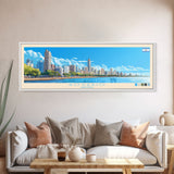 Rosario, Argentina Panoramic Travel Poster Canvas Print, Rosario, Argentina Painting, Argentina Art, Rosario Panoramic Travel Art, Travel Painting