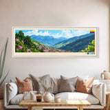 San Juan de Pasto, Colombia Travel Poster Panoramic Canvas Print, San Juan de Pasto, Colombia Painting, Colombia Art, San Juan de Pasto Travel Art, Guest Room Painting