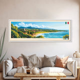 San Luis Potosi, Mexico Panoramic Travel Poster Canvas Print, San Luis Potosi, Mexico Painting, Mexico Art, San Luis Potosi Panoramic Travel Art, Travel Painting