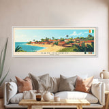 San-Pedro, Ivory Coast Panoramic Travel Poster Canvas Print, San-Pedro, Ivory Coast Painting, Ivory Coast Art, San-Pedro Travel Art, Guest Room Painting