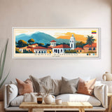 Santo Domingo, Ecuador Panoramic Travel Poster Canvas Print, Santo Domingo, Ecuador Painting, Ecuador Art, Santo Domingo Travel Art, Guest Room Painting