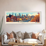 Sheffield, England Panoramic Travel Poster Canvas Print, Sheffield, England Painting, England Art, Sheffield Panoramic Travel Art, Travel Painting