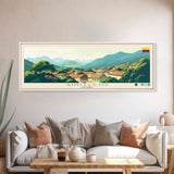 Sincelejo, Colombia Panoramic Travel Poster Canvas Print, Sincelejo, Colombia Painting, Colombia Art, Sincelejo Travel Art, Living Room Painting