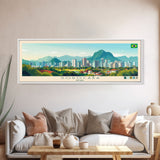 Sorocaba, Brazil Panoramic Travel Poster Canvas Print, Sorocaba, Brazil Painting, Brazil Art, Sorocaba Travel Art, Guest Room Painting