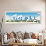 South Tangerang, Indonesia Panoramic Travel Poster Canvas Print, South Tangerang, Indonesia Painting, Indonesia Art, South Tangerang Travel Art, Guest Room Painting