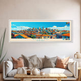 Soweto, South Africa Panoramic Travel Poster Canvas Print, Soweto, South Africa Painting, South Africa Art, Soweto Travel Art, Living Room Painting