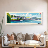 Panoramic Travel Poster St Davids, Wales Canvas Print, St Davids, Wales Painting, Wales Art, St Davids Travel Art, Guest Room Painting