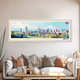 Stoke-on-Trent, England Panoramic Travel Poster Canvas Print, Stoke-on-Trent, England Painting, England Art, Stoke-on-Trent Travel Art, Guest Room Painting