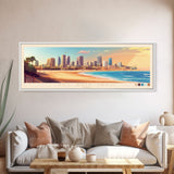 Panoramic Travel Poster Tel Aviv-Yafo, Israel Canvas Print, Tel Aviv-Yafo, Israel Painting, Israel Art, Tel Aviv-Yafo Travel Art, Guest Room Painting