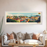 Tema, Ghana Panoramic Travel Poster Canvas Print, Tema, Ghana Painting, Ghana Art, Tema Panoramic Travel Art, Travel Painting