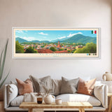 Tlajomulco, Mexico Travel Poster Panoramic Canvas Print, Tlajomulco, Mexico Painting, Mexico Art, Tlajomulco Travel Art, Guest Room Painting