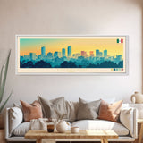 Torreon, Mexico Travel Poster Panoramic Canvas Print, Torreon, Mexico Painting, Mexico Art, Torreon Travel Art, Guest Room Painting