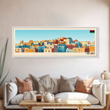 Panoramic Travel Poster Tripoli, Libya Canvas Print, Tripoli, Libya Painting, Libya Art, Tripoli Travel Art, Guest Room Painting