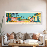 Ashaiman, Ghana Panoramic Canvas Print, Ashaiman, Ghana Painting, Ghana Art, Ashaiman Travel Poster, Travel Art, Guest Room Painting