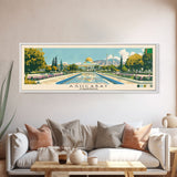 Ashgabat, Turkmenistan Panoramic Canvas Print, Ashgabat, Turkmenistan Painting, Turkmenistan Art, Ashgabat Travel Poster, Travel Art, Guest Room Painting