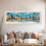 Baghdad, Iraq Panoramic Canvas Print, Baghdad, Iraq Painting, Iraq Art, Baghdad Travel Poster, Travel Art, Housewarming Gift