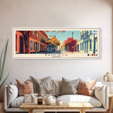 Banfield, Argentina Panoramic Canvas Print, Banfield, Argentina Painting, Argentina Art, Banfield Travel Poster, Travel Art, Guest Room Painting