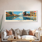 Bekasi, Indonesia Panoramic Canvas Print, Bekasi, Indonesia Painting, Indonesia Art, Bekasi Travel Poster, Travel Art, Guest Room Painting