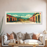 Benito Juarez, Mexico Panoramic Canvas Print, Benito Juarez, Mexico Painting, Mexico Art, Benito Juarez Travel Poster, Travel Art, Living Room Painting