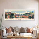 Coatbridge, Scotland Panoramic Canvas Print, Coatbridge, Scotland Painting, Scotland Art, Coatbridge Travel Poster, Travel Art, Guest Room Painting