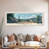 Cumbernauld, Scotland Panoramic Canvas Print, Cumbernauld, Scotland Painting, Scotland Art, Cumbernauld Travel Poster, Travel Art, Housewarming Gift