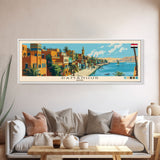 Damanhur, Egypt Panoramic Canvas Print, Damanhur, Egypt Painting, Egypt Art, Damanhur Travel Poster, Travel Art, Housewarming Gift