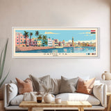 Damietta, Egypt Panoramic Canvas Print, Damietta, Egypt Painting, Egypt Art, Damietta Travel Poster, Travel Art, Guest Room Painting